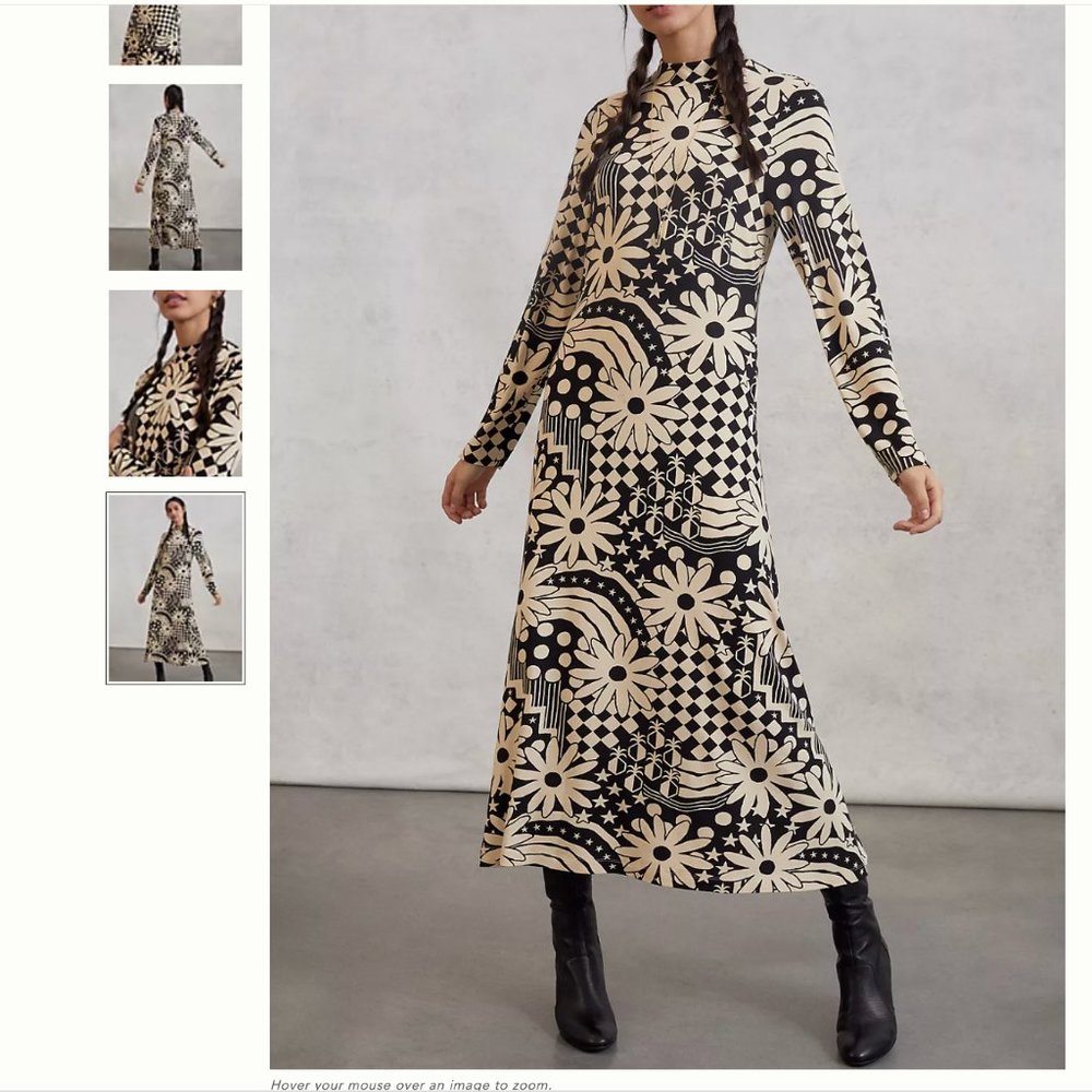 Farm Rio for Anthropologie Aurelie jersey stretch maxi dress